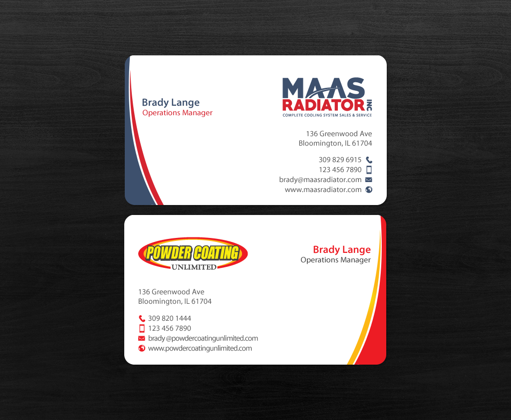 Diseño de Tarjeta de Presentación por chandrayaan.creative para Maas Radiator Inc | Diseño #13209311