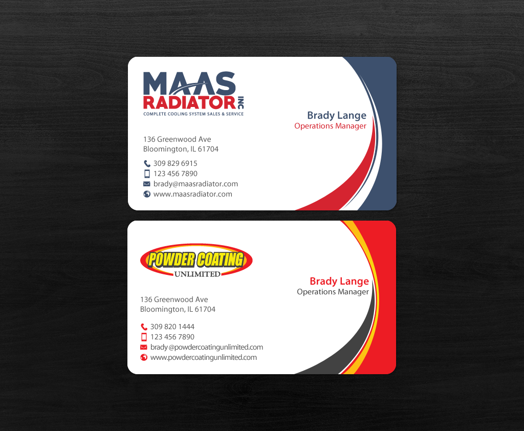 Diseño de Tarjeta de Presentación por chandrayaan.creative para Maas Radiator Inc | Diseño #13209328