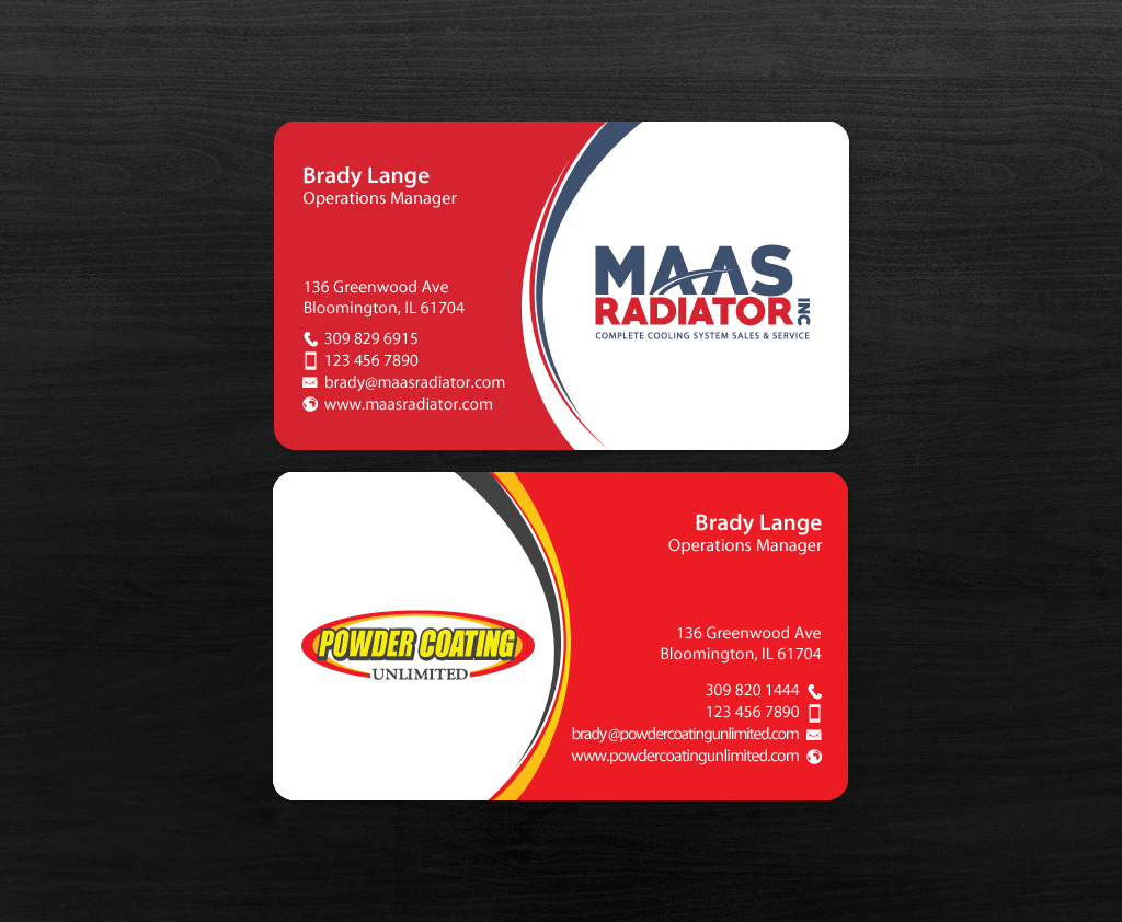 Diseño de Tarjeta de Presentación por chandrayaan.creative para Maas Radiator Inc | Diseño #13282989