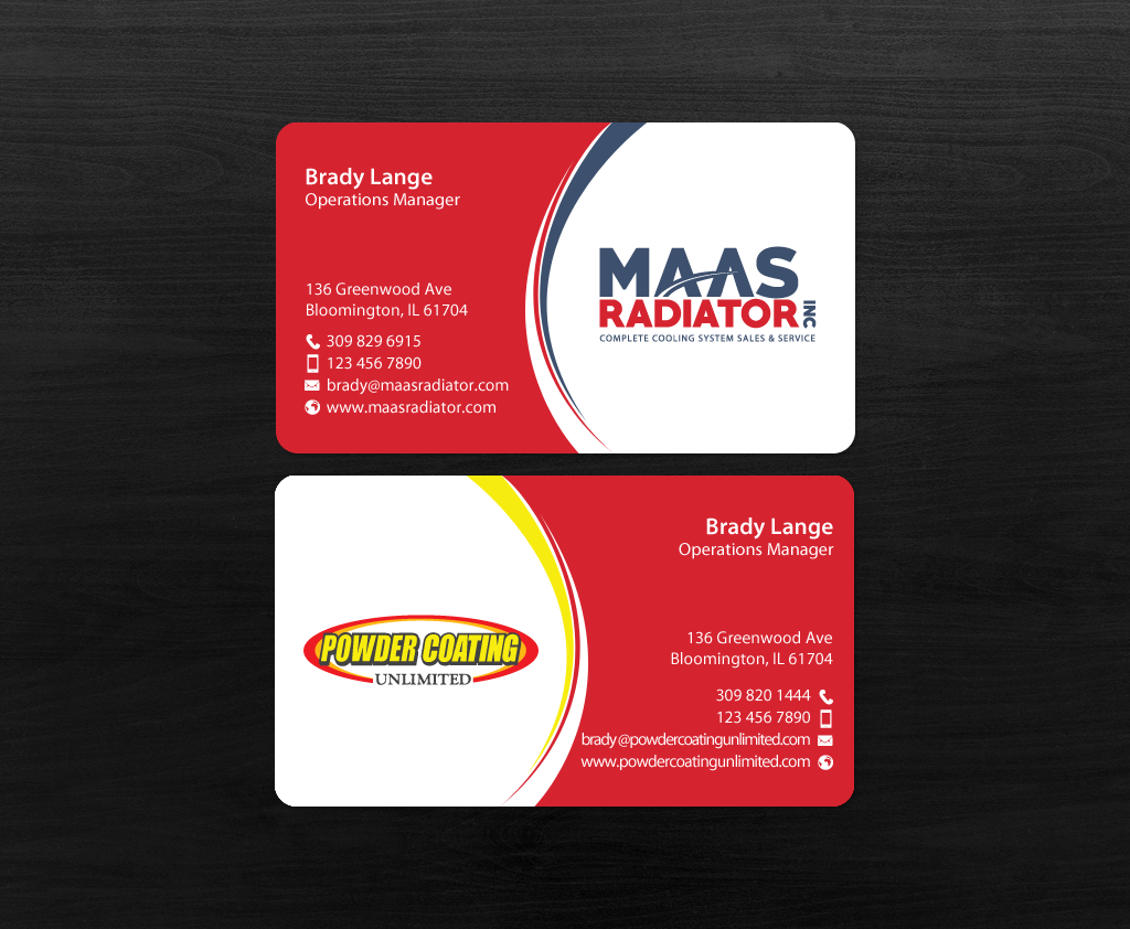 Diseño de Tarjeta de Presentación por chandrayaan.creative para Maas Radiator Inc | Diseño #13283054