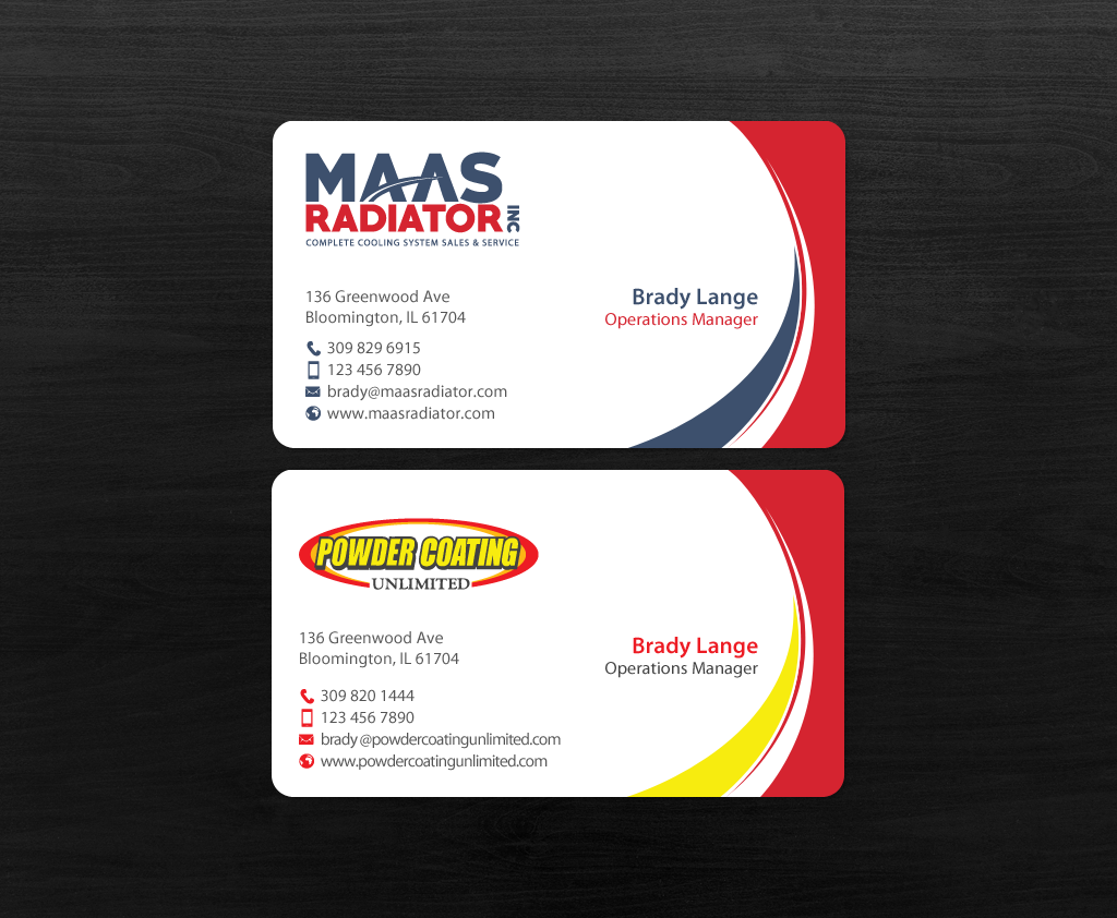 Diseño de Tarjeta de Presentación por chandrayaan.creative para Maas Radiator Inc | Diseño #13283304