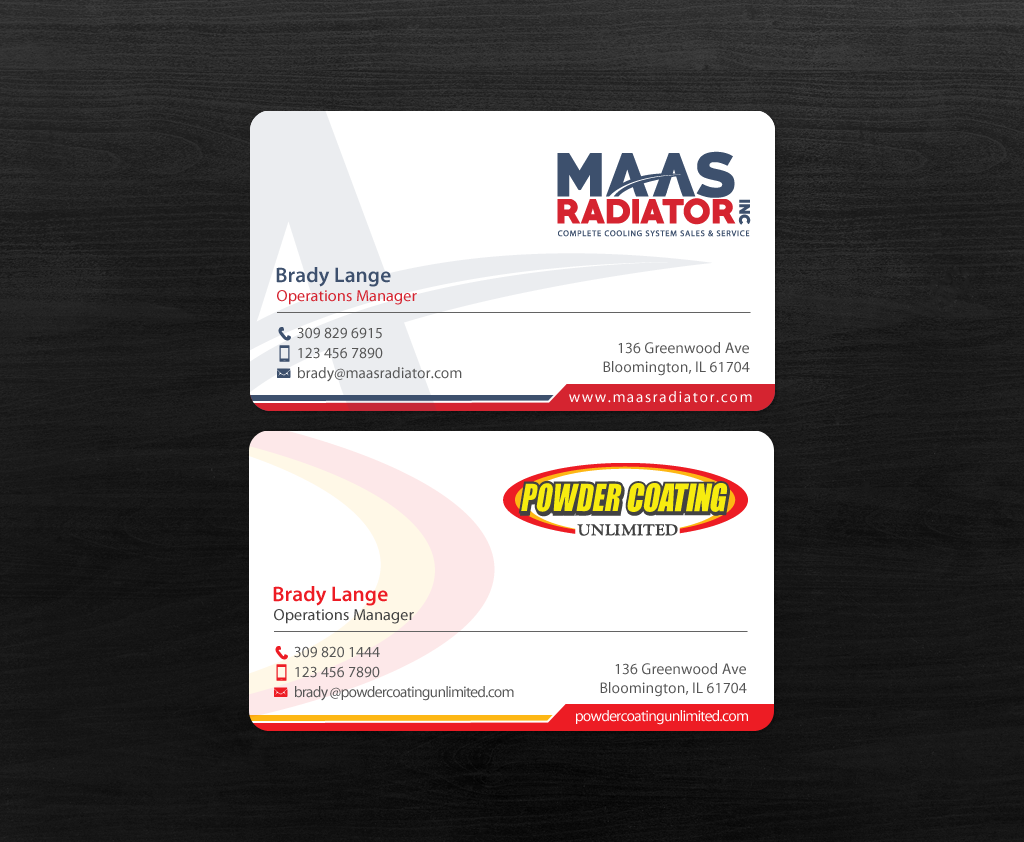 Diseño de Tarjeta de Presentación por chandrayaan.creative para Maas Radiator Inc | Diseño #13283656