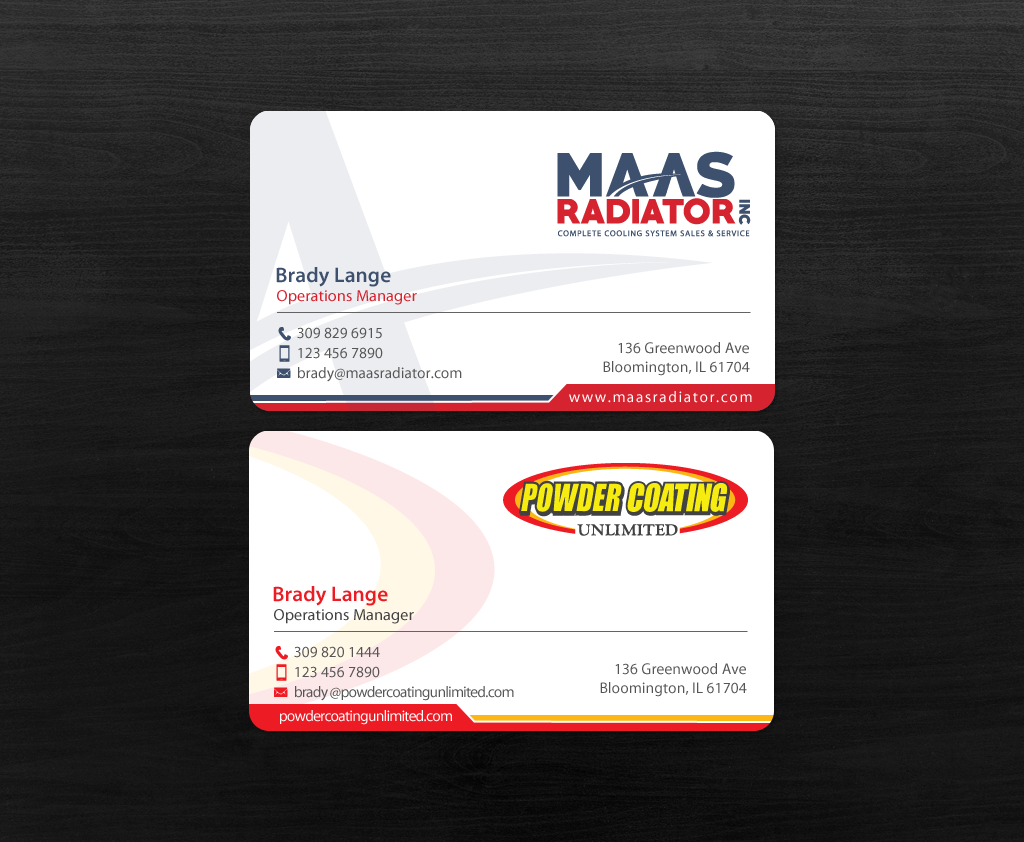 Diseño de Tarjeta de Presentación por chandrayaan.creative para Maas Radiator Inc | Diseño #13283676