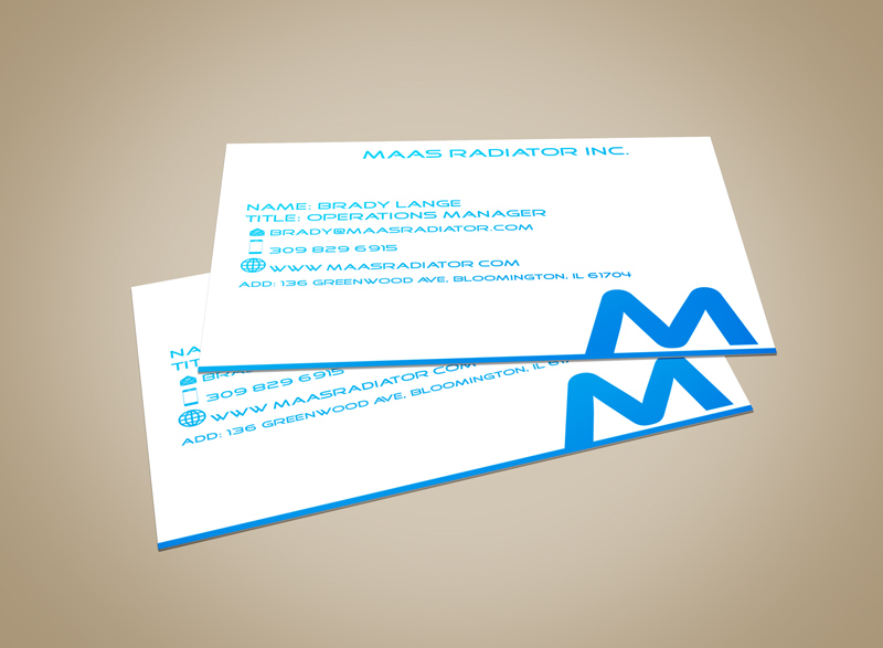 Diseño de Tarjeta de Presentación por adobeomor para Maas Radiator Inc | Diseño #13251186