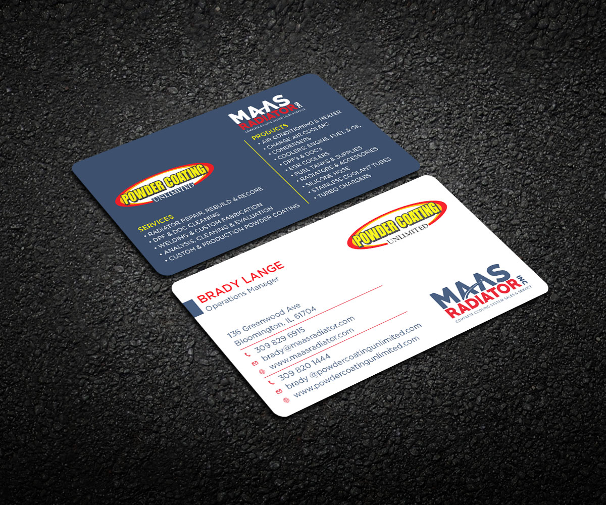Diseño de Tarjeta de Presentación por Respodesign para Maas Radiator Inc | Diseño #13254462