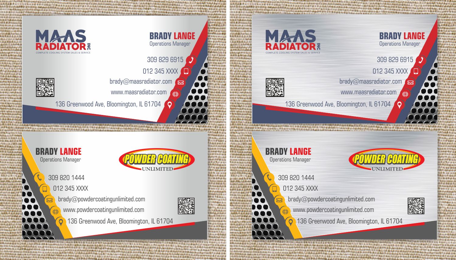 Diseño de Tarjeta de Presentación por IneseRo para Maas Radiator Inc | Diseño #13208792