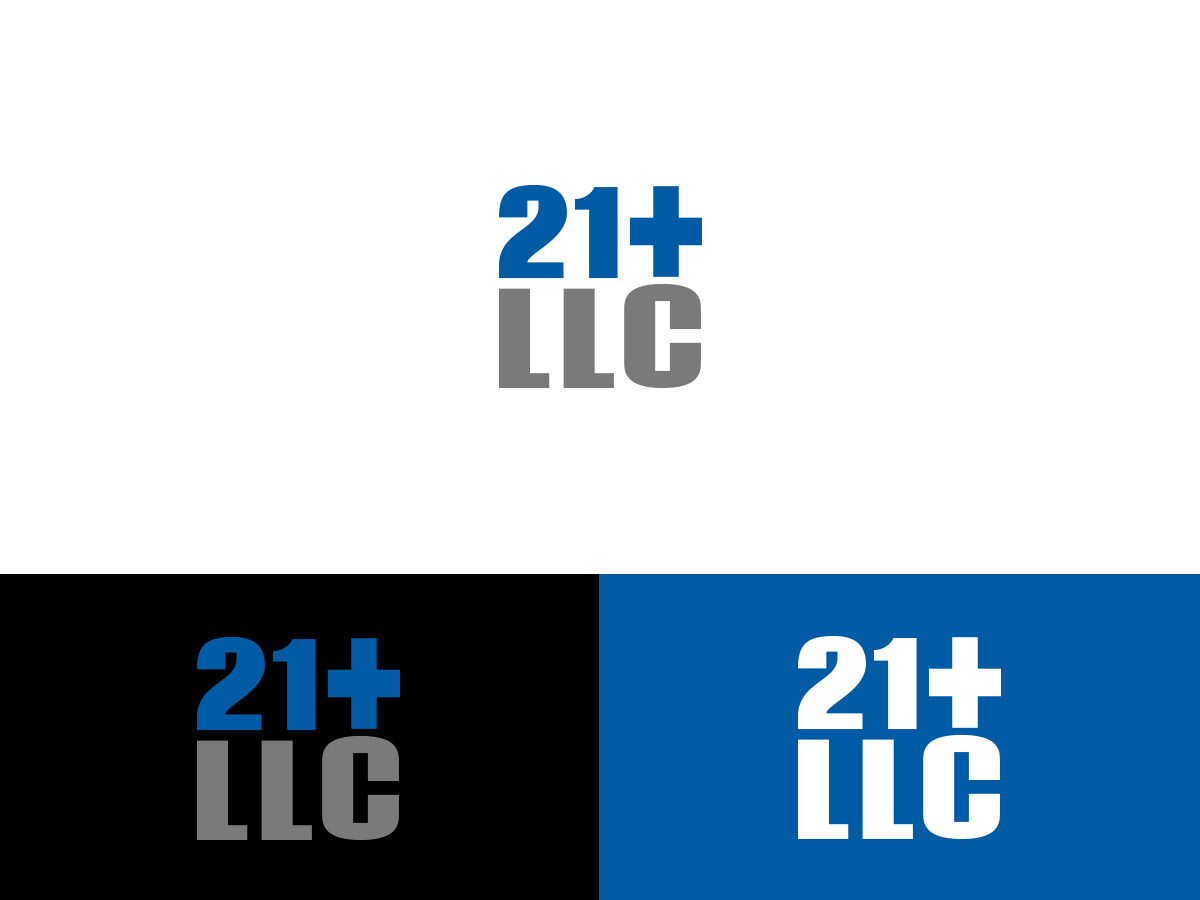 Logo Design by Slant Line Media for 21+  LLC | Design #13302759