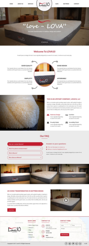 Web Design by pb for LOVA10 | Design: #13222931