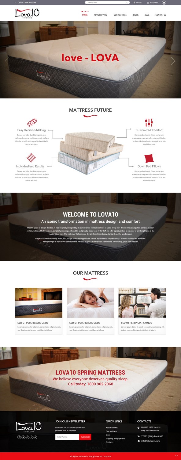 Web Design by pb for LOVA10 | Design #13222951