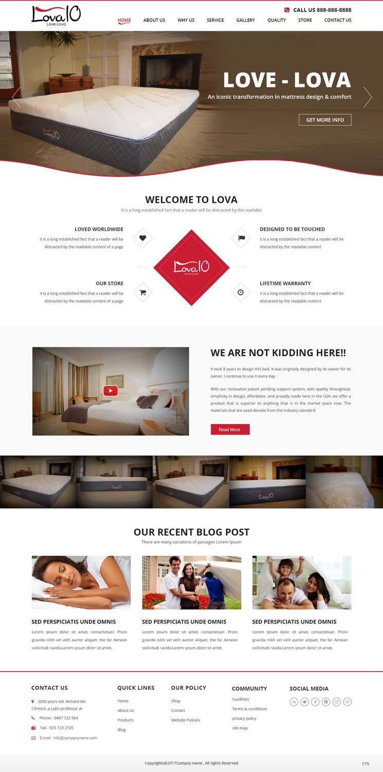 Web Design by pb for LOVA10 | Design #13222954