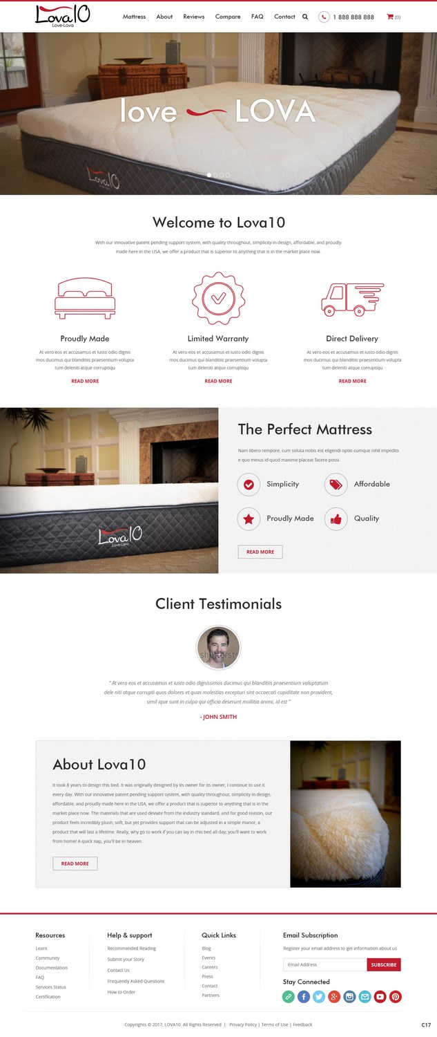 Web Design by pb for LOVA10 | Design #13222956