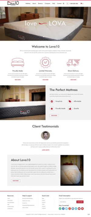 Web Design by pb for LOVA10 | Design: #13222956