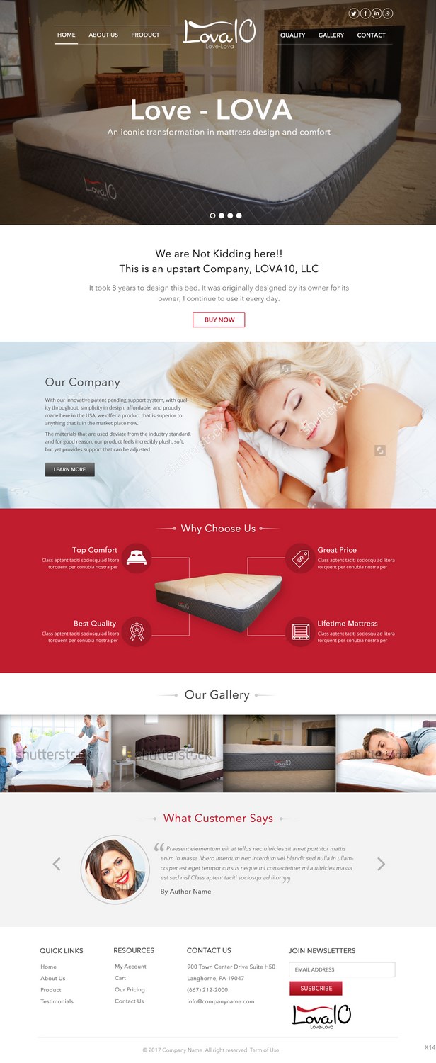 Web Design by pb for LOVA10 | Design #13222967