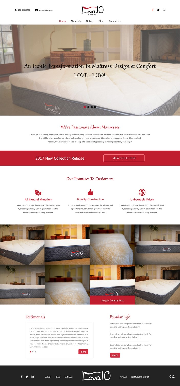 Web Design by pb for LOVA10 | Design #13237437