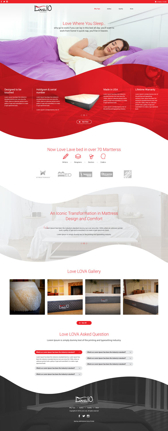 Web Design by Impressive Sol for LOVA10 | Design #13220777