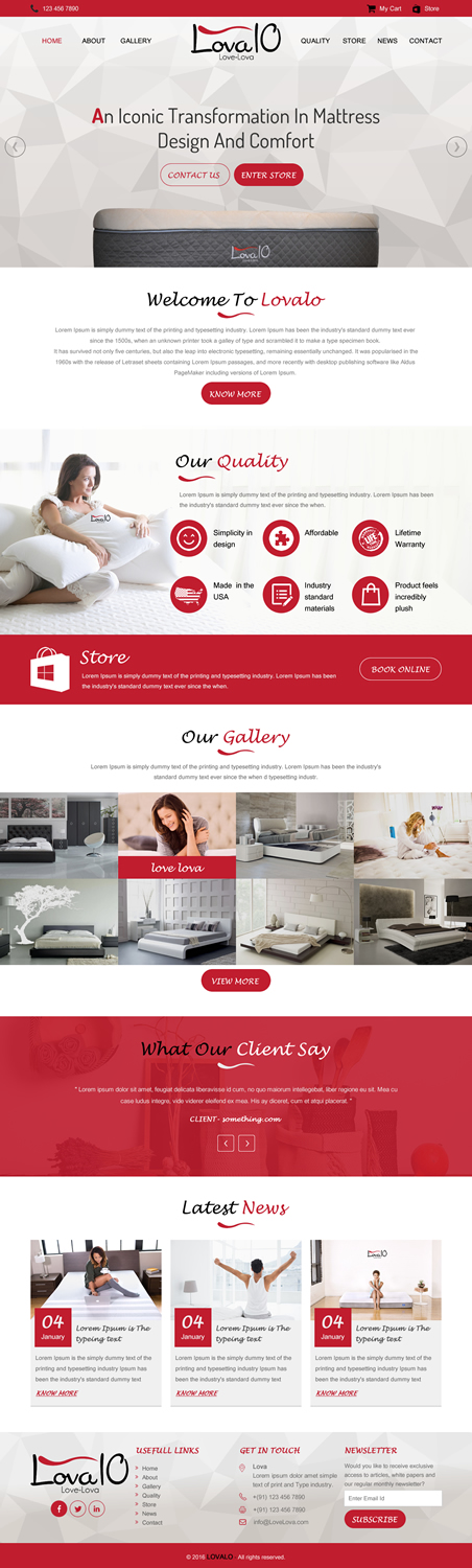 Web Design by rightway for LOVA10 | Design #13219786