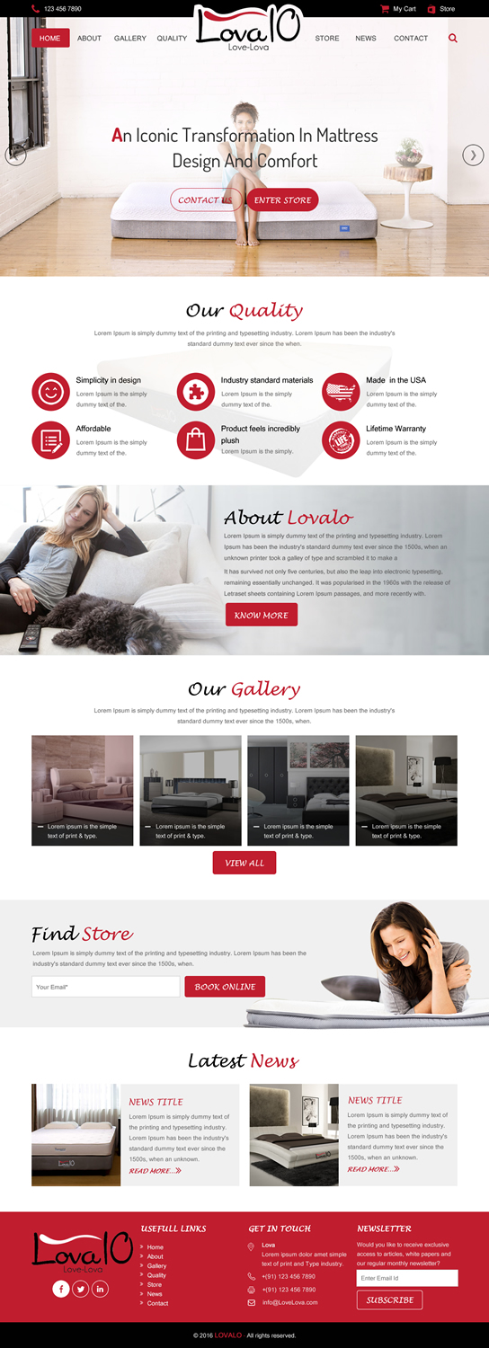 Web Design by rightway for LOVA10 | Design #13219788