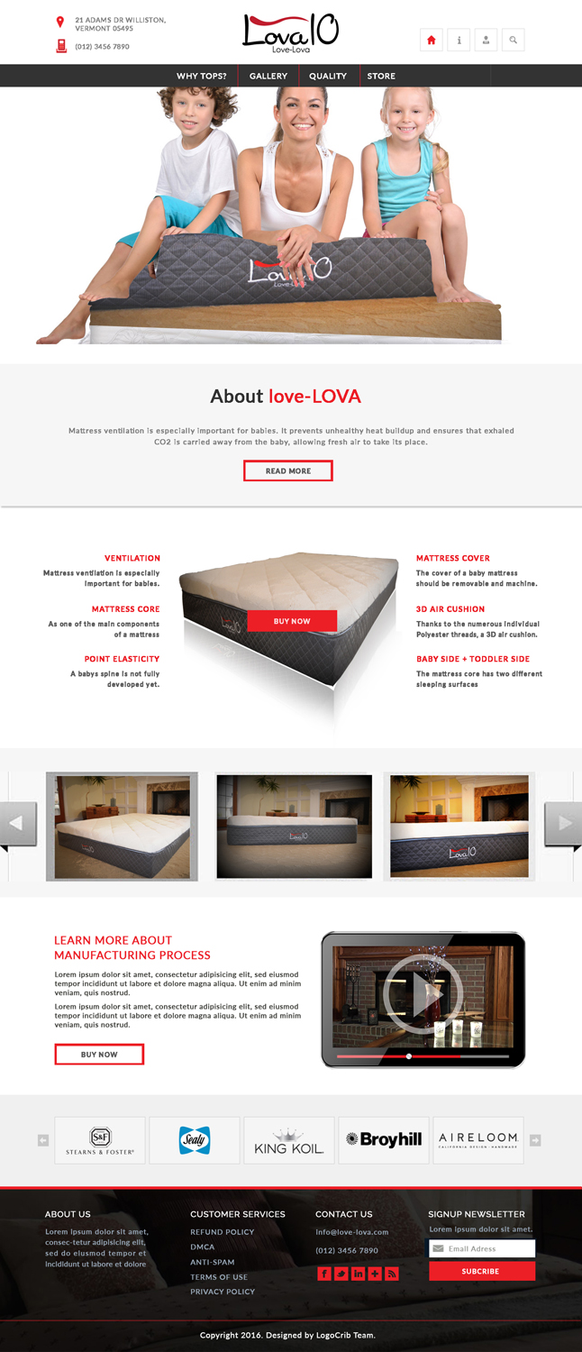 Web Design by bdesigner9 for LOVA10 | Design #13218773