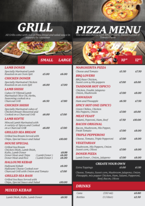 Menu Design by Impressive Solutions for this project | Design: #13314643