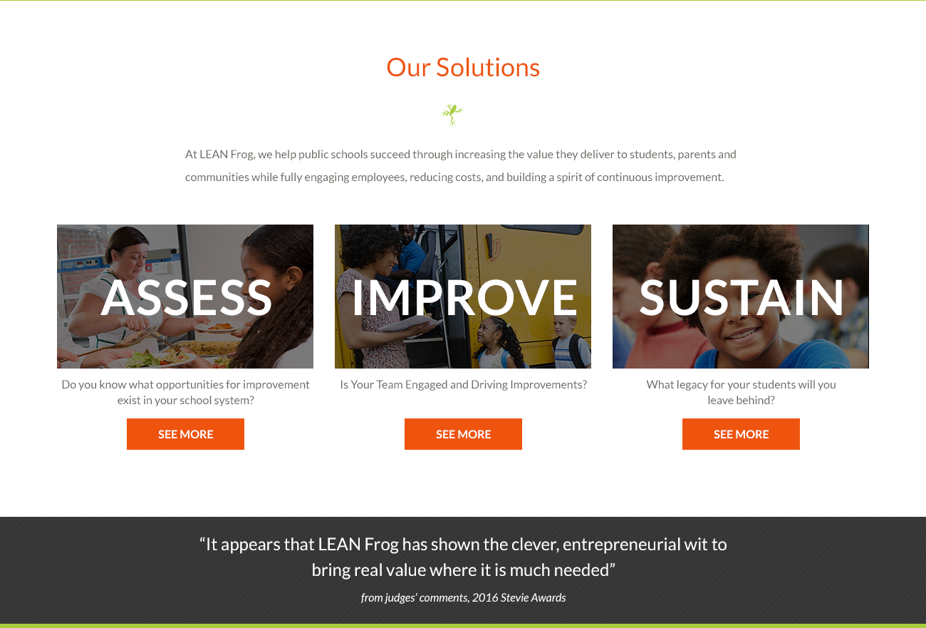 Web Design by Lyre de Stravabond for LEAN Frog | Design #13288988