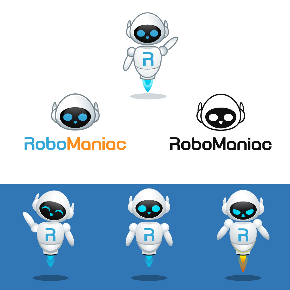 Diseño de Logo por @vorbys para Robomaniac | Diseño #13329996