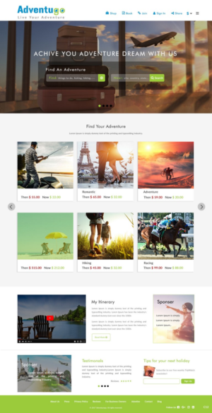 Web Design par pb pour Adventugo Inc. | Design : #13237283
