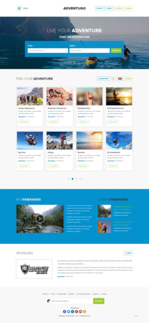Web Design par pb pour Adventugo Inc. | Design : #13237285