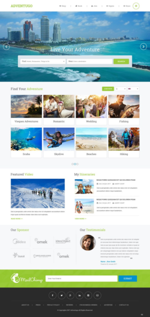 Web Design par pb pour Adventugo Inc. | Design : #13237286