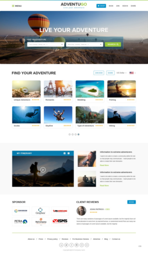 Web Design par pb pour Adventugo Inc. | Design : #13237290