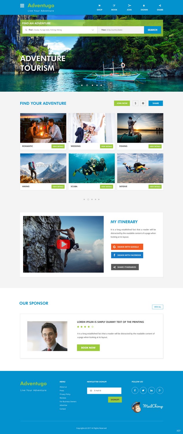Web Design by pb for Adventugo Inc. | Design #13237291