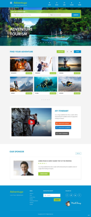 Web Design par pb pour Adventugo Inc. | Design : #13237291