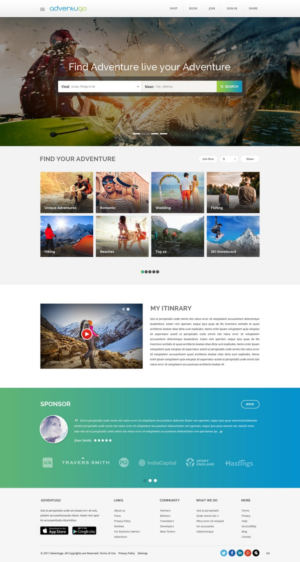 Web Design par pb pour Adventugo Inc. | Design : #13247100