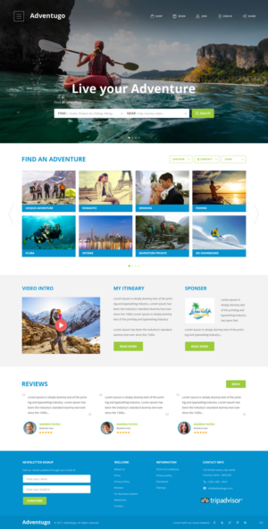 Web Design par pb pour Adventugo Inc. | Design : #13247102