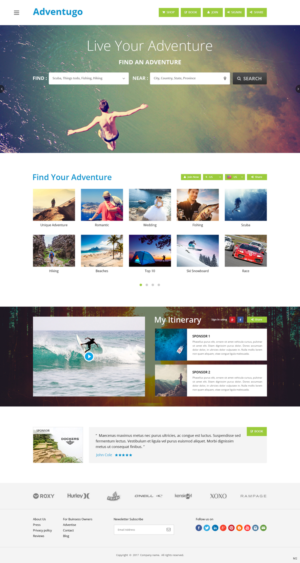 Web Design par pb pour Adventugo Inc. | Design : #13247103