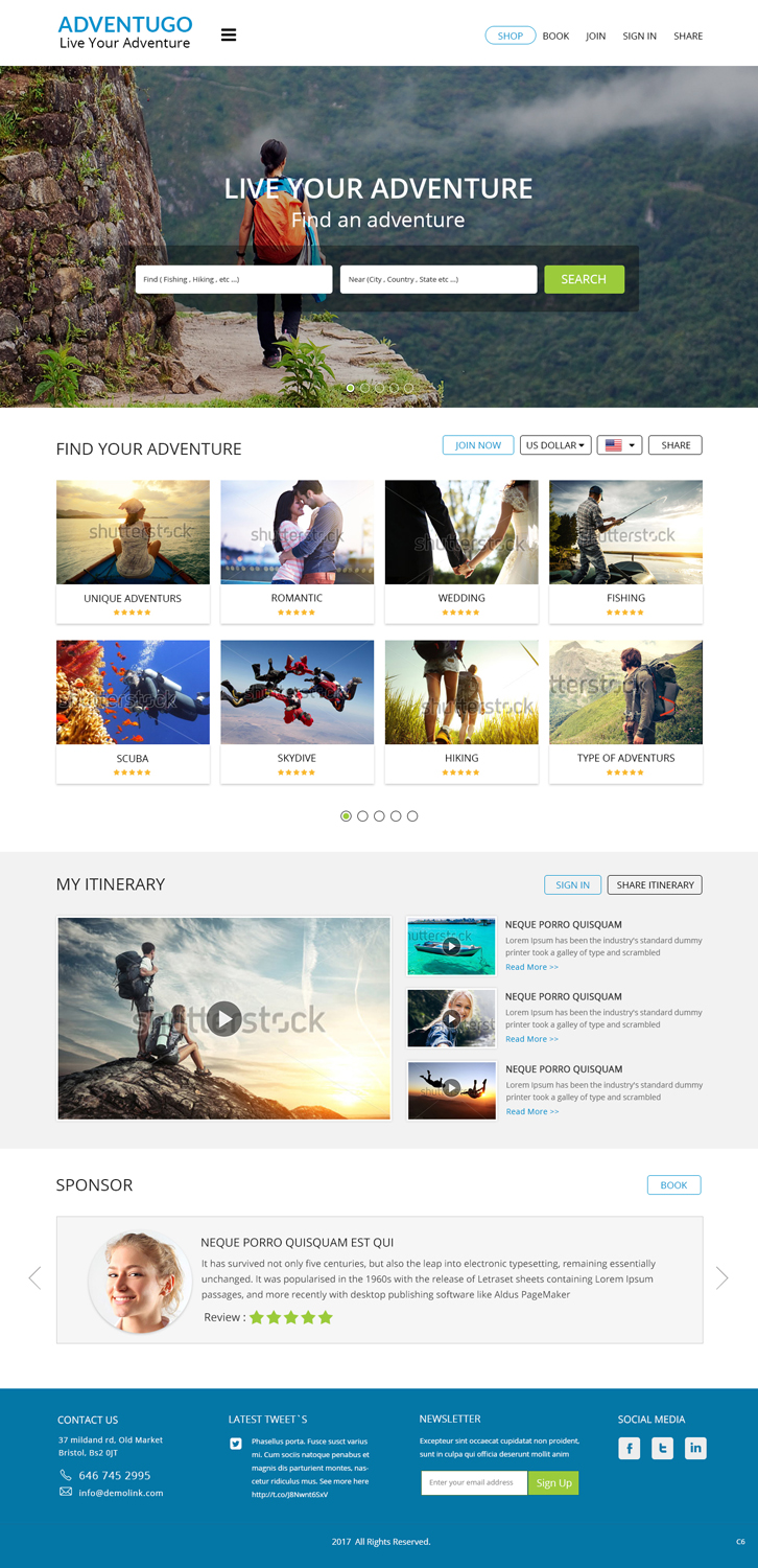 Web Design par pb pour Adventugo Inc. | Design #13247106