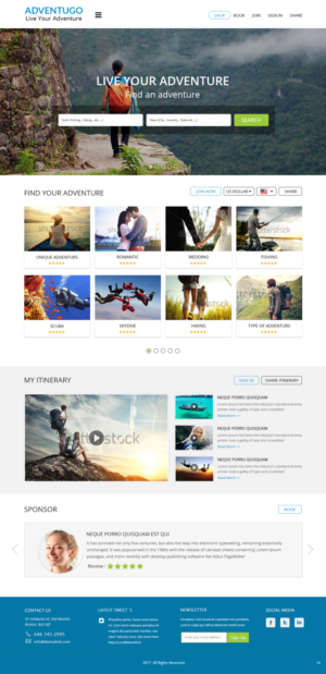 Web Design par pb pour Adventugo Inc. | Design : #13247106
