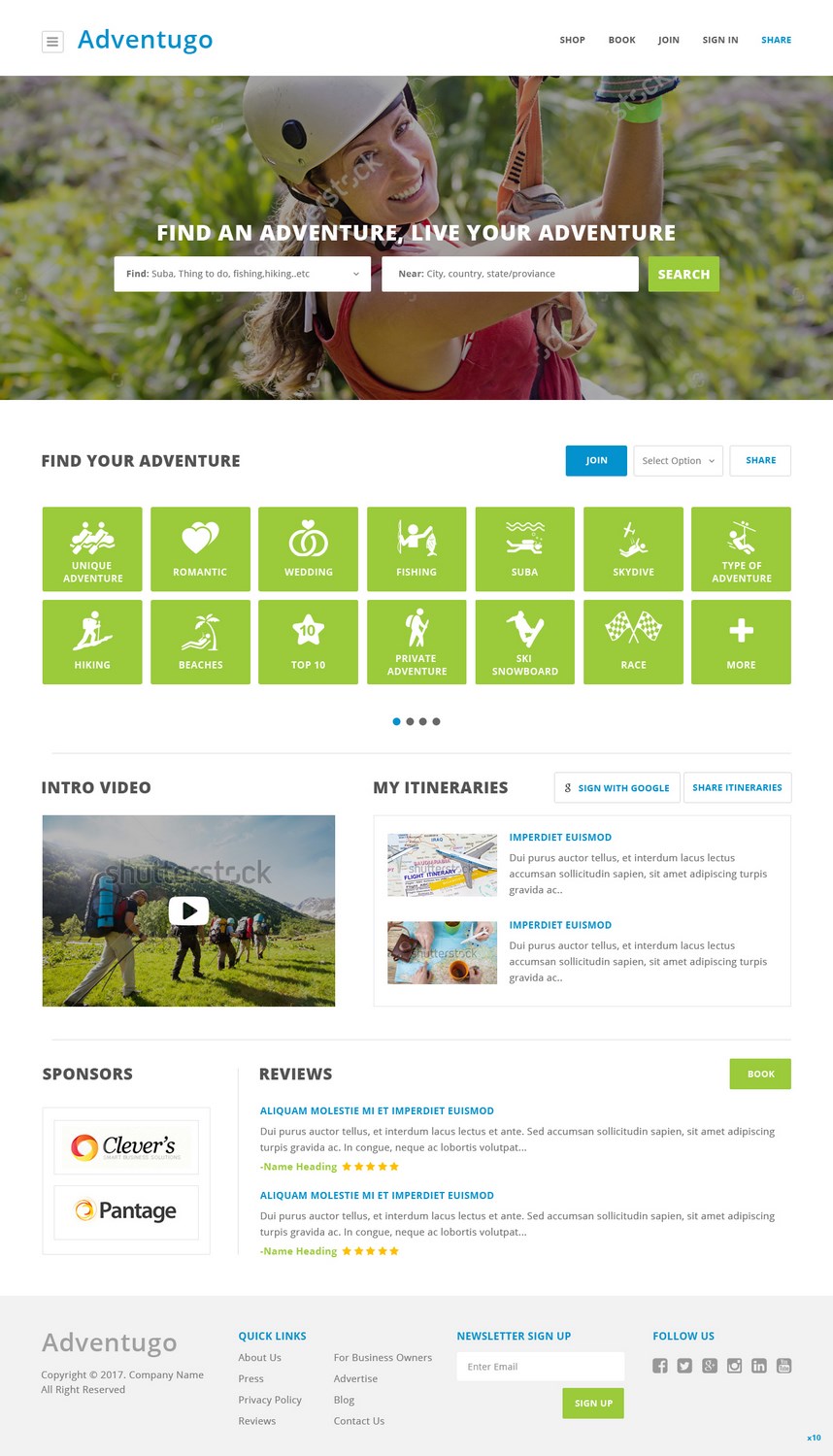 Web Design by pb for Adventugo Inc. | Design #13247113