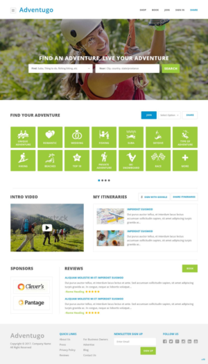 Web Design par pb pour Adventugo Inc. | Design : #13247113