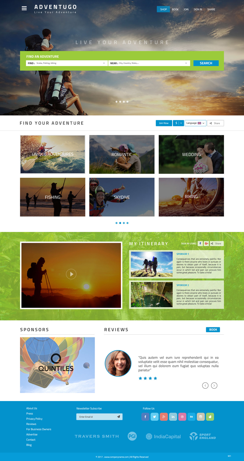 Web Design par pb pour Adventugo Inc. | Design #13247114