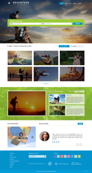 Web Design par pb pour Adventugo Inc. | Design : #13247114