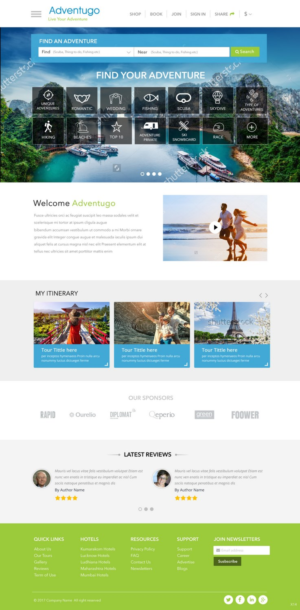 Web Design par pb pour Adventugo Inc. | Design : #13334553