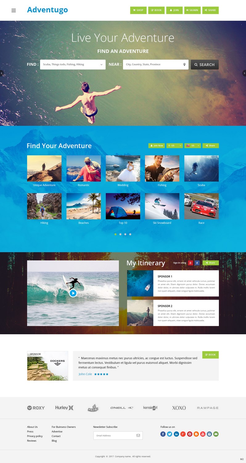 Diseño Web por pb para Adventugo Inc. | Diseño #13372089