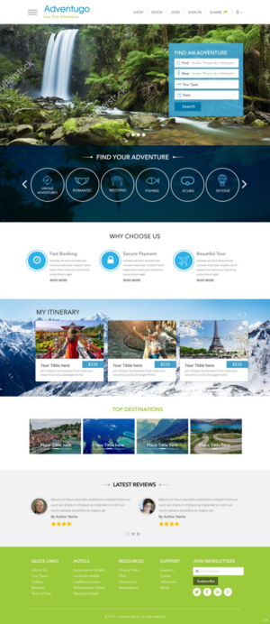 Web Design par pb pour Adventugo Inc. | Design : #13379764
