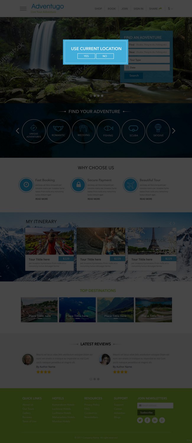 Web Design par pb pour Adventugo Inc. | Design #13379765