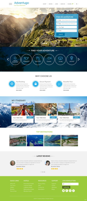 Web Design par pb pour Adventugo Inc. | Design : #13379766