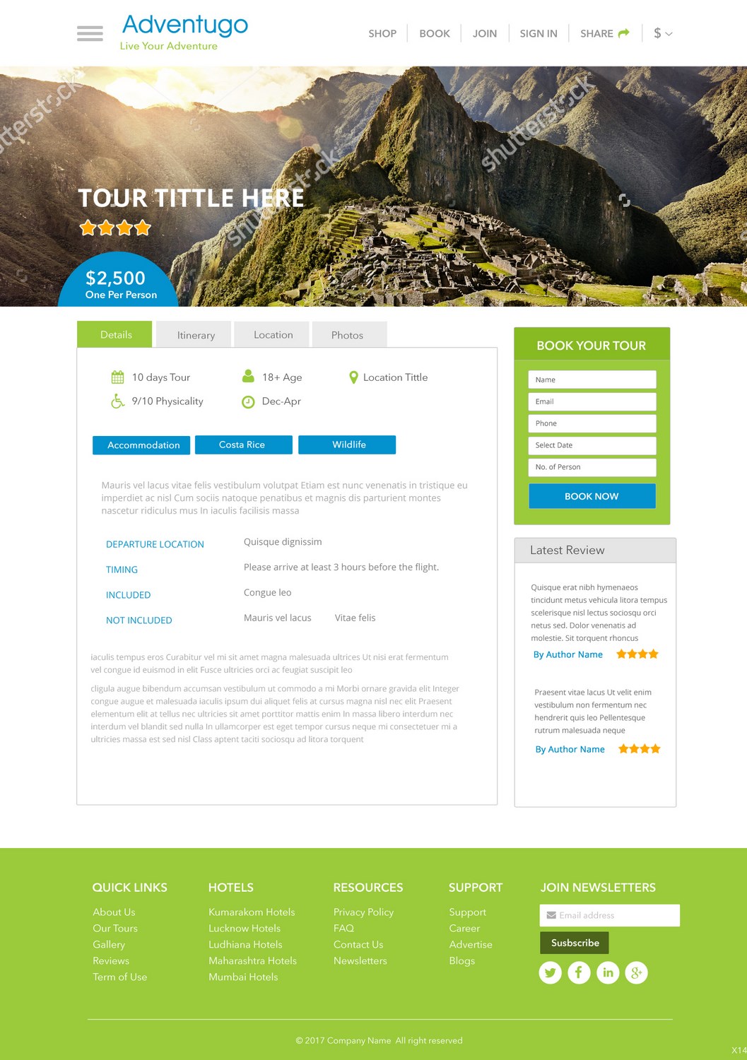 Web Design by pb for Adventugo Inc. | Design #13379768