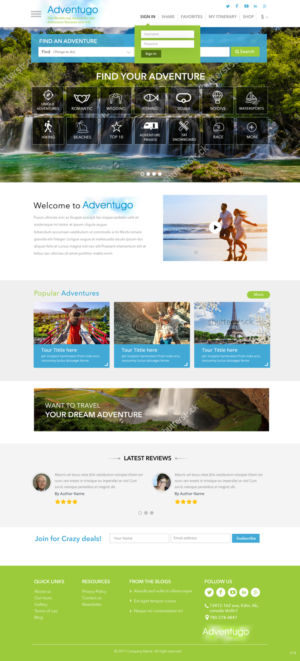 Web Design by pb for Adventugo Inc. | Design: #13437653