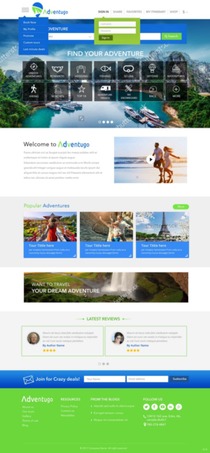 Web Design by pb for Adventugo Inc. | Design: #13508785