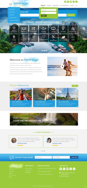 Web Design by pb for Adventugo Inc. | Design: #13574085