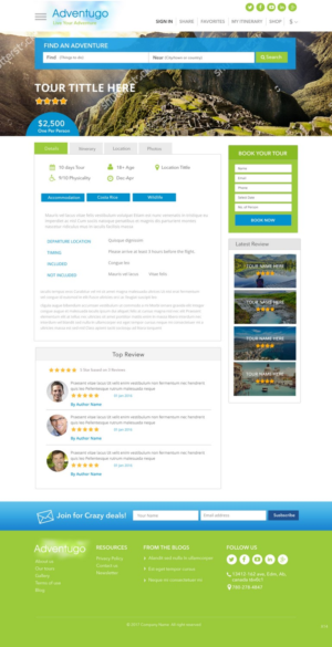 Web Design by pb for Adventugo Inc. | Design: #13574086